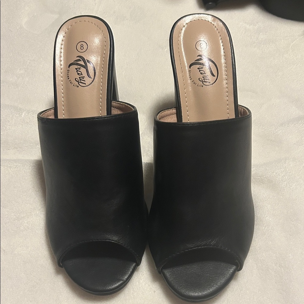 Trary Black Women's Mules 8M